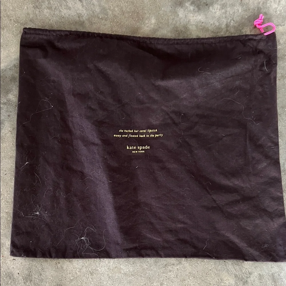 Authentic kate spade brown dust bag with gold logo